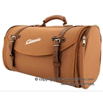 Borsa bauletto valigia SIP CLASSIC in naylon marrone per portapacchi per VESPA LAMBRETTA MOTO GUZZI MOTOM HONDA HARLEY DAVIDSON completo di cinghie