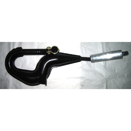 Marmitta serpentone SIMONINI verniciata NERA silenziatore ALLUMINIO per VESPA PX PE SPRINT VELOCE TS GT 125 150