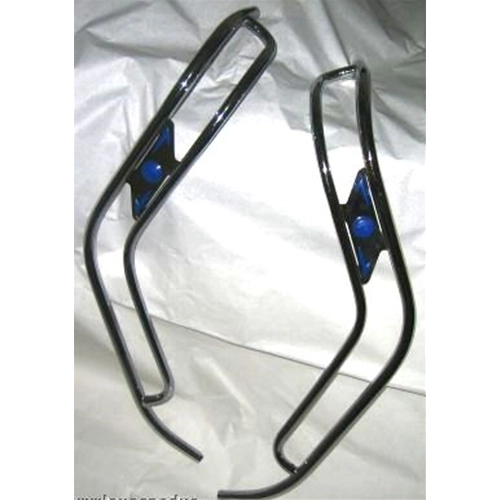 Salvabordo bordo Scudo Cromato Doppio Tubo per LAMBRETTA 125 LD con Gemme Blu