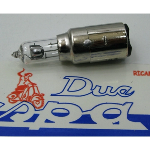 Lampadina BA20D ALOGENA 6 volt 25 25 watt biluce simmetrica per VESPA per faro anteriore