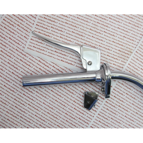 Manubrio completo cromato per VESPA 125 V30T A V33T APE AB1-2 faro basso 3 marce