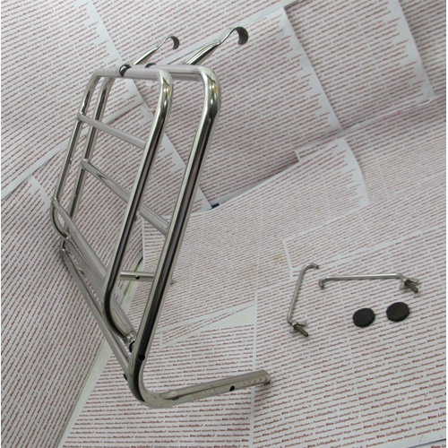 Portapacchi anteriore non cromato in acciaio inox per VESPA 98 125 150 V1 V15 V30 V33 VB1 VM VN VL faro basso dal 1946 al 1958