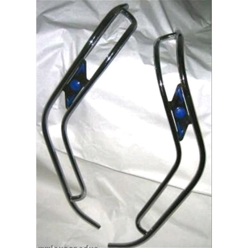 Salvabordo bordo Scudo Cromato Doppio Tubo per LAMBRETTA 125 LD con Gemme Blu