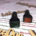 Coppia spie spia arancione e verde indicatori luci e frecce per manubrio VESPA PX 80 125 150 200 E APE 50 P r.o. 213418 213417 139980 163682