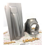 Nasello calandra musetto copristerzo in lamiera per stemma quadrato VESPA 125 150 160 180 200 GT SUPER GL SPRINT SS