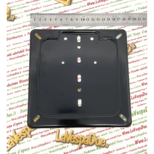 Fondo Portatarga Nero per VESPA moto lambretta tipo europeo grande 180 X180 mm.
