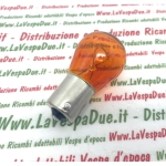 Lampadina monoluce arancio HERT S25 PY21W 12 Volt 21 W zoccolo BAU15S per VESPA 50 90 N L R SPECIAL ET3 PRIMAVERA lampada per stop e fanali swan unipolare