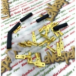 Set completo di 35 pz connettori maschi femmine medi 6,3 mm guaina termoretraibile protezione isolante VESPA APE LAMBRETTA auto scooter e moto per ripristino cavi usurati statori condensatori impianto elettrico