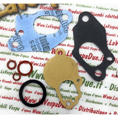 Serie Guarnizioni per revisione carburatore SI 20 22 24 26 per VESPA 125 150 200 VNB VBB GL SPRINT dal 1962 in poi r.o. 154754