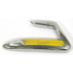 Yellow chrome side trim accessory for VESPA hoods
