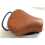 Selle triangulaire avant courte en cuir marron pour VESPA 50 125 NLR SPECIAL PRIMAVERA ET3