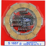 Clutch discs modification 4 discs complete with SURFLEX springs for VESPA 50 PK HP FL2 from 1992