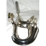 SIMONINI verchromter Schlangenschalldämpfer mit ALUMINIUM-Schalldämpfer für VESPA PX PE RALLY 200