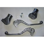 KIT Levers and chrome shoes sport for VESPA 50 90 125 ET3 SUPER SPRINT