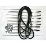 Complete footboard strip set for VESPA 125 V1>V15 from 1949 to 1950 low headlight gear stick Italian product of excellent quality