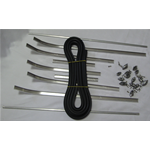 Juego completo de franjas para VESPA 125 VN2T de 1954 a 1957, producto italiano de excelente calidad.