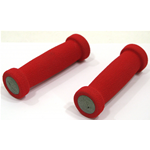 MANOPOLE di spugna rossa con terminali in plastica per VESPA e LAMBRETTA 