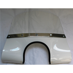 Paravento cupolino bianco per VESPA 50 90 125 N L R ET3 PRIMAVERA SS completo di staffe