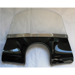 Paravento cupolino nero per VESPA 50 90 125 N L R ET3 PRIMAVERA SS completo di staffe