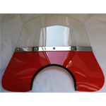 Paravento cupolino rosso per VESPA 50 90 125 N L R T3 PRIMAVERA SS completo di staffe