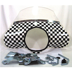 Pantalla parabrisas pantalla pantalla para LAMBRETTA 125 150 175 TV SPECIAL SX completa con soportes