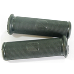 Coppia manopole nere con logo per VESPA 50 N L R SPECIAL VNB VBB VBA 80 100 125 150 180 200 diametro foro mm 21 r.o. 060304