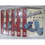 Serie completa de 5 volúmenes de VESPA TECNICA tapa dura EN ITALIANO