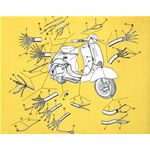 Sistema Eléctrico para VESPA 180 SS SUPER SPORT 1ª serie con llave en el manillar y batería