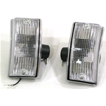 Pair of White Chrome Front Indicators for VESPA PX PE ARCOBALENO T5 PK