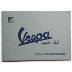 MANUAL DE USO Y MANTENIMIENTO ORIGINAL PIAGGIO para VESPA 125 año 1953