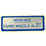 Adhésif Mélange Bleu 2% pour VESPA 125 VNB 150 VBA GL VLA 58 X 20 mm.