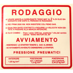 Adhesivo Norma Rodaje Rojo 2% 1,25 KG para VESPA 50 90 V5SS 90 V9SS - 120 X 109 mm.