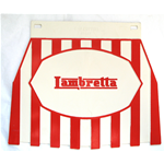 Guardabarros "LAMBRETTA" blanco/rojo para todos los LAMBRETTA