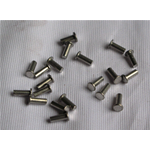 10 Nieten mm 2,5x8,3 aus Aluminium zur Befestigung des vorderen Scheinwerferhalters mit Flansch zum Annieten am Kotflügel für VESPA 98 125 von V1T bis V15T und APE 125 cc A1T bis A15T