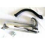 Silenciador torpedo cromado para VESPA 125 PRIMAVERA ET3