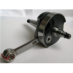 Rennkurbelwelle für VESPA 125 ET3 PRIMAVERA von 1967 bis 1983 - VESPA PK 125 von 1982 bis 1985 Ø19mm Konus, hochglanzpolierte Pleuelstange für die Umwandlung von 50ccm auf 125ccm