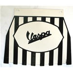 Mudguard splash guard rear chest "VESPA" white/black for all VESPA