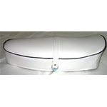 Weißer Sattel, schwarzer Rand für VESPA 50 125 NLR PRIMAVERA ohne Schloss