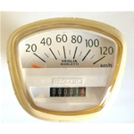 Compteur kilométrique fond blanc échelle 120 km/h pour LAMBRETTA 200 SX DL