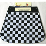 Paraspruzzi " VESPA "  a scacchi nero/bianco per VESPA e LAMBRETTA tutte r.o. 610062M
