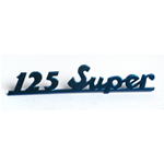 Placa de aluminio azul con inscripción 125 SUPER para VESPA 125 SUPER