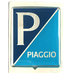 Emblemschild auf Aluminiumblech für VESPA geharzt