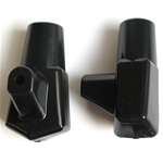 Par de zapatas de soporte negras para LAMBRETTA LI 125 150 1 2 3ra serie