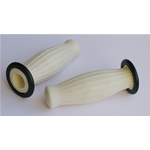 Perillas vintage en blanco y negro diámetro del agujero mm. 21 para VESPA y LAMBRETTA