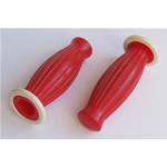Perillas de color rojo y blanco diámetro mm. 26 para VESPA y LAMBRETTA antiguas