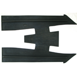 Alfombrilla de goma negra SUAVE para estribo VESPA PK 50 125 S SS ETS