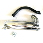 SILENCIADOR TORPEDO CROMADO PARA VESPA 50 MODELO 125 ET3