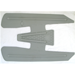 Alfombra de suelo SOFT gris para VESPA 50 90 NRL SPECIAL adaptable 125 ET3 PRIMAVERA