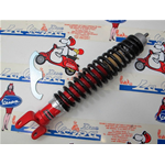 Ammortizzatore posteriore CARBONE rosso molla nera per VESPA 50 90 125 150 160 180 200 N L R SPECIAL SS 125 PRIMAVERA ET3 SPRINT RALLY GS GL TS PX PE  ARCOBALENO 