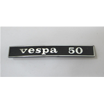 Hintere Aluminiumplatte Schriftzug für VESPA 50 R in Aluminium ro 152509